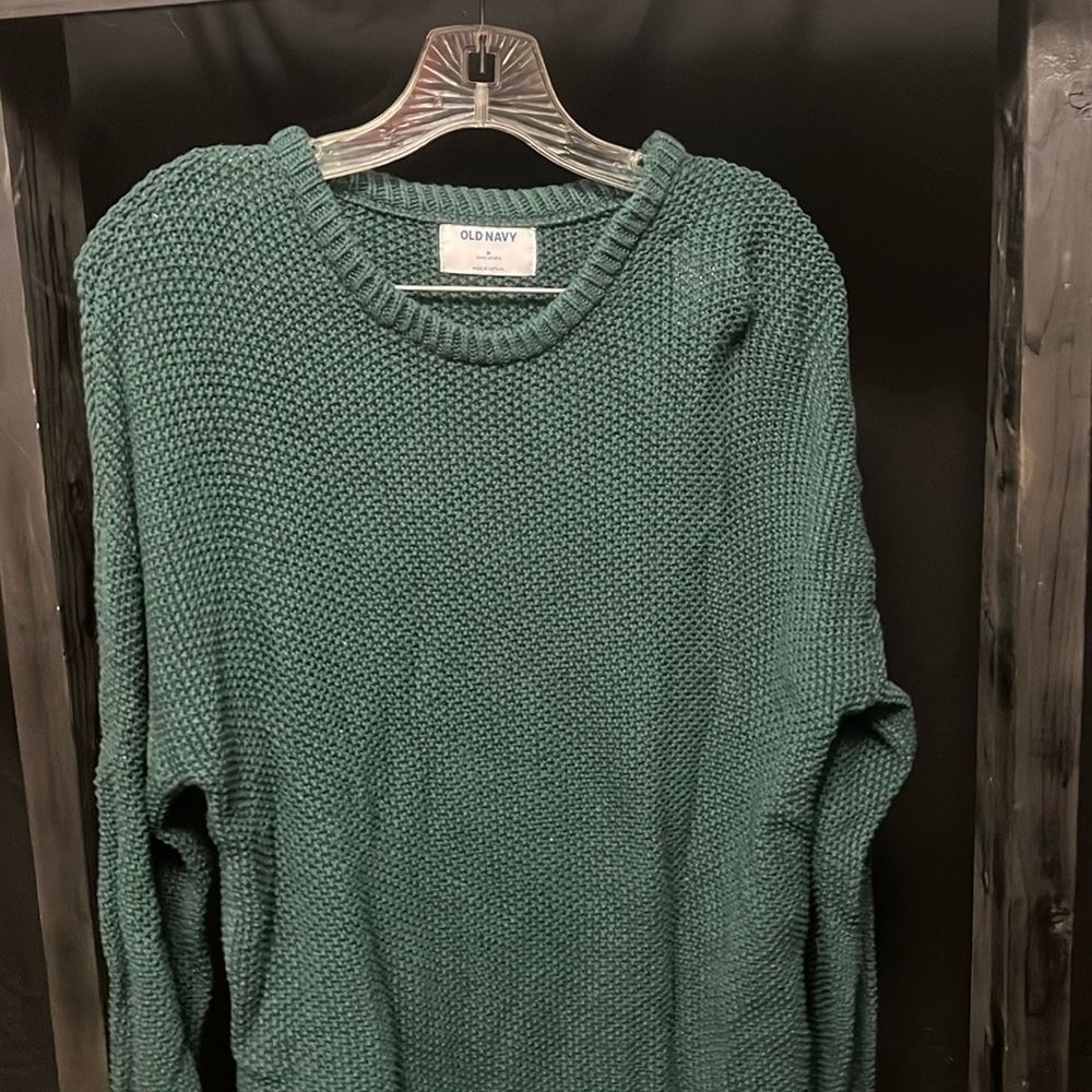 Old Navy- hunter green tunic length sweater - Picture 3 of 5